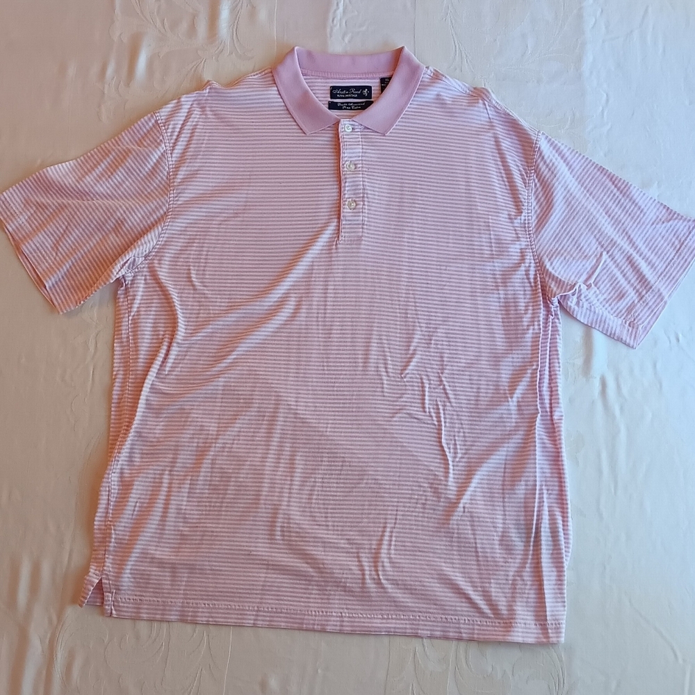 Austin Reed royal heritage pink striped short sleeved shirt XL